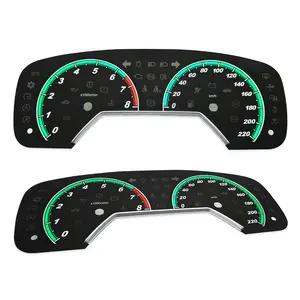 Las ventas del fabricante 3D dial del coche tacómetro universal medidor de combustible conjunto en relieve superposición tablero digital