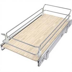 Organisateur de placard coulissant 11" L x 22" P, tiroirs coulissants, <span class=keywords><strong>rangement</strong></span> de <span class=keywords><strong>cuisine</strong></span>, en fer robuste, résistant aux taches, pour garde-manger - Product Image 1