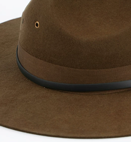 NL161 Chapeau de Sergent en Laine Unisexe pour Adulte, Casquette de Scout avec Cordon Coupe-Vent