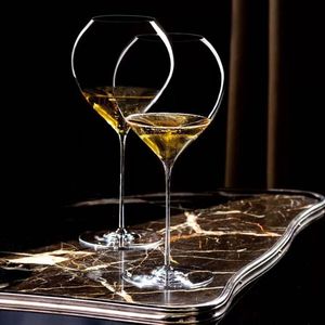 Verre à vin rouge en cristal à tige ultra-fine, verre à vin blanc, verre à vin mousseux, 600 ml, soufflé à la main, cadeau avec boîte de couleur - Product Image 3