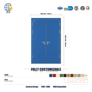 Fabricant de portes <span class=keywords><strong>coupe</strong></span>-<span class=keywords><strong>feu</strong></span> contemporaines en acier à double battant, solution de projet pour entrepreneur, prix de gros - Product Image 2