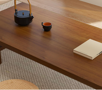 Table basse rectangulaire en bois de style japonais simple, à pieds courts, adaptée aux sols en tatami, également idéale pour le salon et le balcon
