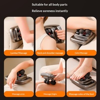 Nouveau pistolet de fascia à six têtes rechargeable sans fil, 9 modes et chaleur, relaxation musculaire, artefact multifonctionnel pour hommes et femmes