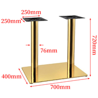 Bases de table or luxe chrome moderne tulipe ronde bar café salle à manger métal acier inoxydable Table meubles pieds pour table