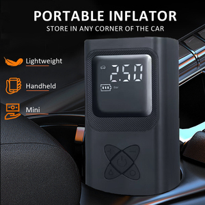 Máy bơm lốp xe điện không dây nhỏ gọn, tích hợp đèn LED, có chức năng tự động tắt và màn hình hiển thị kỹ thuật số - Product Image 3
