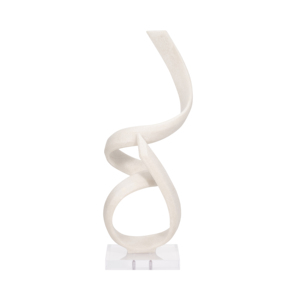 Scultura curva in resina di grandi dimensioni per l'arredamento di casa, ufficio, ingresso, tavolino da caffè, camera da letto. - Product Image 4