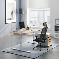 Bureau de jeu moderne ergonomique à 90 degrés en forme de L Bureau d'angle d'ordinateur Cadre de bureau électrique debout