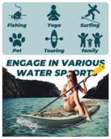 Planche de paddle gonflable (SUP) OEM d'usine avec kit de réparation en EVA/PVC pour débutants – Unisexe, pour eaux océaniques