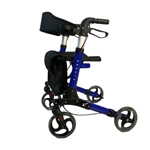 Hanbang Jiaye Aluminum Alloy Four Wheel <b>Walker</b> Lightweight Portable Outdoor Mobility Aid Stable Support For <b>Elderly</b> - Product Image 1