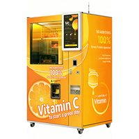Distributeur automatique de jus d'orange frais, presse-agrumes intelligent, distributeur de boissons froides, matériau métallique pour centres commerciaux, aéroports