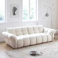 Ensemble de canapés en velours de style populaire, design moderne, pour salon, cuisine, entrepôt, canapé d'angle doux de haute qualité, beige, pour la maison
