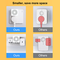 Sonnette de porte sans fil intelligente, mini format, à brancher, IP44, résistante aux intempéries, 60 sons, sonnette de porte sans fil longue portée avec indicateur LED