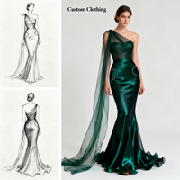 Fabricant OEM de vêtements de haute qualité, conception personnalisée, coupe et couture, échantillons en gros, services complets, collection Printemps Luxe Empire pour femmes de soirée