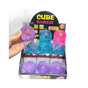 Juguete antiestrés de pulpo de rebote lento al por mayor, juguete blando de malta de color sólido con purpurina Aurora, juguete blando de medusa Squishy - Product Image 4