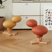 Ensemble de 2 jouets décoratifs modernes nordiques en forme d'oiseau, chaise de loisirs en plastique, décoration créative pour la maison des enfants, haute qualité