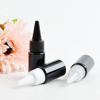50ml 60ml 100ml 150ml 200ml Bleu Blanc clair Noir PET Bouteilles En Plastique Huile De Cheveux Bouche Pointue Vis Twist Beak Top Cap Bouteille