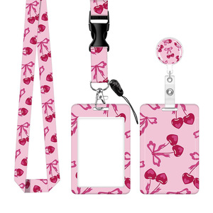 Cordón <span class=keywords><strong>de</strong></span> poliéster duradero al por mayor con portatarjetas <span class=keywords><strong>de</strong></span> identificación <span class=keywords><strong>de</strong></span> automóvil y seguro personalizado correa para el cuello promocional - Product Image 1