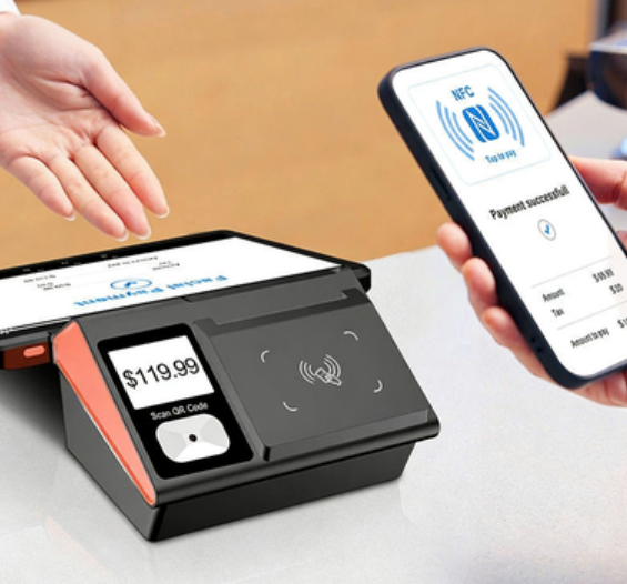 Handheld POS Terminal NFC Scanner Thermal Printer USB/Wi-Fi/BT Interfaces 80mm All-in-One Cash Register Android 13.0 Octa-Core
