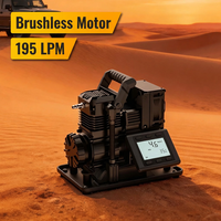 4 Way 4x4 DC 12V Oil-Free Piston Air Cooled Turbo Heavy Duty Silent Portable Car Air Compressor Tire Inflator