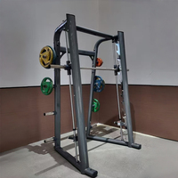 EdeFit Smith Machine Squat Rack - Appareil de fitness multifonctionnel en métal à charge par plaques pour entraînements corps entier