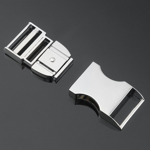 Hebilla de liberación lateral de aleación de zinc plateada, duradera, para bolsos y accesorios de bolsos - Product Image 2