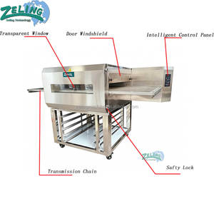 <span class=keywords><strong>Horno</strong></span> de Pizza Comercial con Cinta Transportadora, de 12-18 Pulgadas, Calentamiento <span class=keywords><strong>El</strong></span>éctrico o a Gas, 0.1-10kw, con Control Digital para Pizzería - Product Image 5
