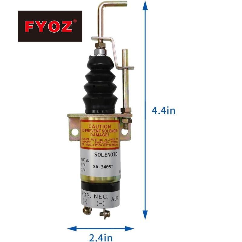 ABSOPRO Brandstof Afsluit Solenoidklep 12V – Geschikt Voor Dieselmotor, Vervangingsonderdeel (21x6,4x4,5cm)