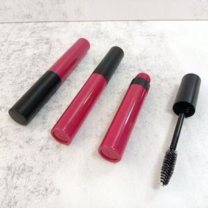 Empty ABS/PETG/AS <b>Plastic</b> Mascara <b>Tube</b> with Screw Cap Red Body & Black Lid 5ml Cosmetic Packaging for Eyelash Makeup - Product Image 3