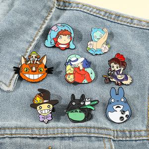 Dessin animé homme sans visage château mobile Bo Niu Sosuke dessin animé Totoro <span class=keywords><strong>broche</strong></span> épingles en émail - Product Image 1