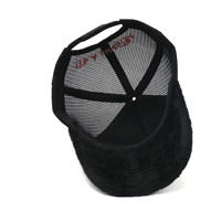 5 Panel Fuzzy Velvet Trucker Mesh Hut mit Stickerei Custom Logo Großhandel Kappe