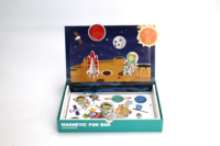 Boîte magnétique en forme de livre OEM/ODM, boîte magnétique amusante, vaisseau spatial, jeu imaginatif, créez votre propre vaisseau spatial pour les enfants de 4 à 6 ans