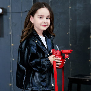 Botellas de agua de acero inoxidable para niños, Pajita sin goteo para la escuela - Product Image 2