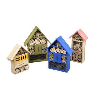 Dream Sun Natürliches Rechteckiges Multifunktionales Garten-Hänge-Insektenhotel aus Holz, 6-10L Kapazität, 5-10kg Tragkraft für Marienkäfer und Spinnfliegen - Product Image 1