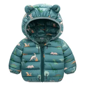 새로운 디자인 따뜻한 아기 소녀 재킷 겨울 지퍼 만화 인쇄 색상 선택 아기 소년 재킷