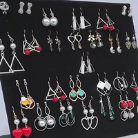 Support de rangement direct en stock, présentoir à bijoux en velours personnalisé pour bracelets, boucles d'oreilles et colliers