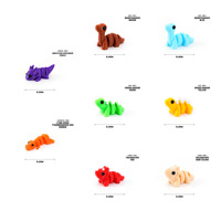 Figuras de Acción 3D de Dinosaurios del Período Jurásico, Impresas en 3D, Coloridas, de PLA, Flexibles, Juguetes Educativos, Modelos de Animales, Regalo