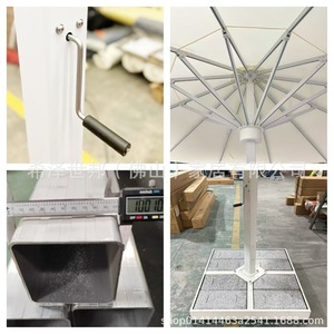 Parasol géant personnalisé pour aménagement extérieur, résistant au vent, léger, télécommandé, imperméable, pour plage, 100 mm - Product Image 5