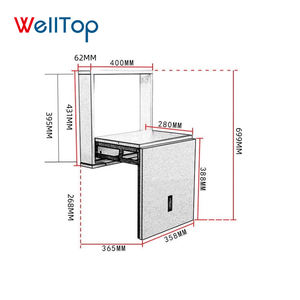 WT-B12 WELLTOP nouveau tabouret mural support de banc à chaussures chaise pliante mécanisme de <span class=keywords><strong>meubles</strong></span> pliants pour armoire à chaussures armoire - Product Image 2