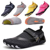 Chaussures de course pour hommes avec semelle extérieure en caoutchouc, respirantes, en maille, antidérapantes, pour la plage, la montagne, la randonnée aquatique, l'escalade, été, automne