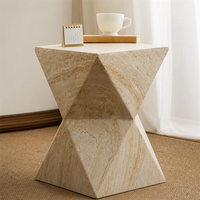 Table basse moderne et durable en ciment magnésia pour appartement et salon, mobilier de maison
