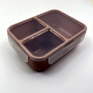 Wholesale Hard Plastic Lunch Box with 3 Compartment