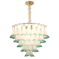 Lustre moderne de luxe en fer et verre de Murano fait main, plusieurs couleurs, luminaires suspendus et lustres