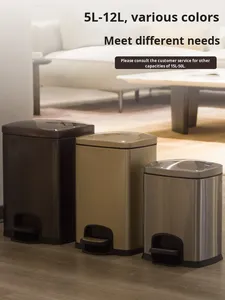 Cubo de basura de Pedal de acero inoxidable de gama alta ecológico GNF para el hogar, cocina comercial, sala de estar, oficina, comodidades de Hotel - Product Image 2
