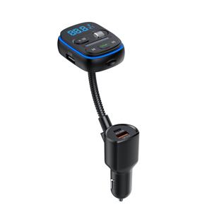 AGETUNR T77 Transmetteur Fm Bluetooth pour voiture Support pour lecteur MP3 Disque U/carte <span class=keywords><strong>micro</strong></span> SD Musique BASS EQ Mains libres 30W PD Commande vocale - Product Image 4