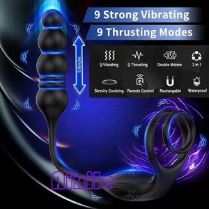 Vibratore Anale Massaggiatore Prostatico, Anello Vibrante per Pene, Palline Anali, Vibratori Maschili, Giocattoli per Adulti per Uomini <span class=keywords><strong>e</strong></span> Coppie - Product Image 2