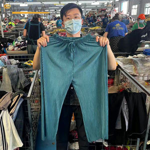 Pantalons à jambes larges et jupes divisées pour femmes <span class=keywords><strong>d</strong></span>'<span class=keywords><strong>occasion</strong></span> pantalons palazzo en coton et lin avec taille élastique vêtements <span class=keywords><strong>d</strong></span>'<span class=keywords><strong>occasion</strong></span> en vrac Ukay - Product Image 6