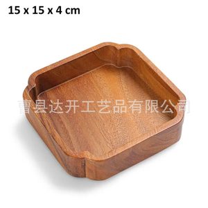 Solid Wood <b>Storage</b> <b>Tray</b> 4 Compartment Irregular Shape Multifunctional For Snacks Coffee Beans Nuts Jewelry - Product Image 4