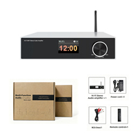 Amplificateur stéréo réseau multiroom Cloudyx CL-500W 100W avec WiFi 5.4, AirPlay, DLNA et contrôle par application pour l'audio de toute la maison (aluminium)