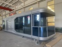 Offre Spéciale Tik Tok Maison Mobile Préfabriquée en Acier Étanche Vista sur Lac pour Airbnb, Maison Capsule Type Navire, Hôtels de Plage