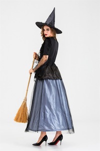 Costume de sorcière pour femmes, pour adultes, pour <span class=keywords><strong>Halloween</strong></span>, cosplay et <span class=keywords><strong>déguisement</strong></span>, en polyester, avec chapeau et robe - Product Image 5